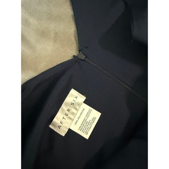 NWOT After Size Formal Gown DRAPED TULIP BRIDESMAID DRESS Size 22 W Blue - Picture 7 of 12